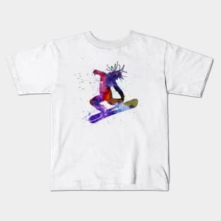young snowboarder Kids T-Shirt